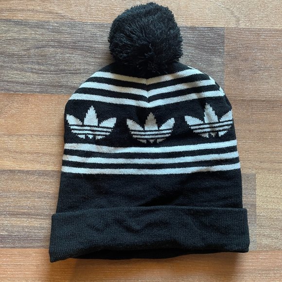 Adidas Logo Beanie Toque with Pompom - Picture 1 of 1